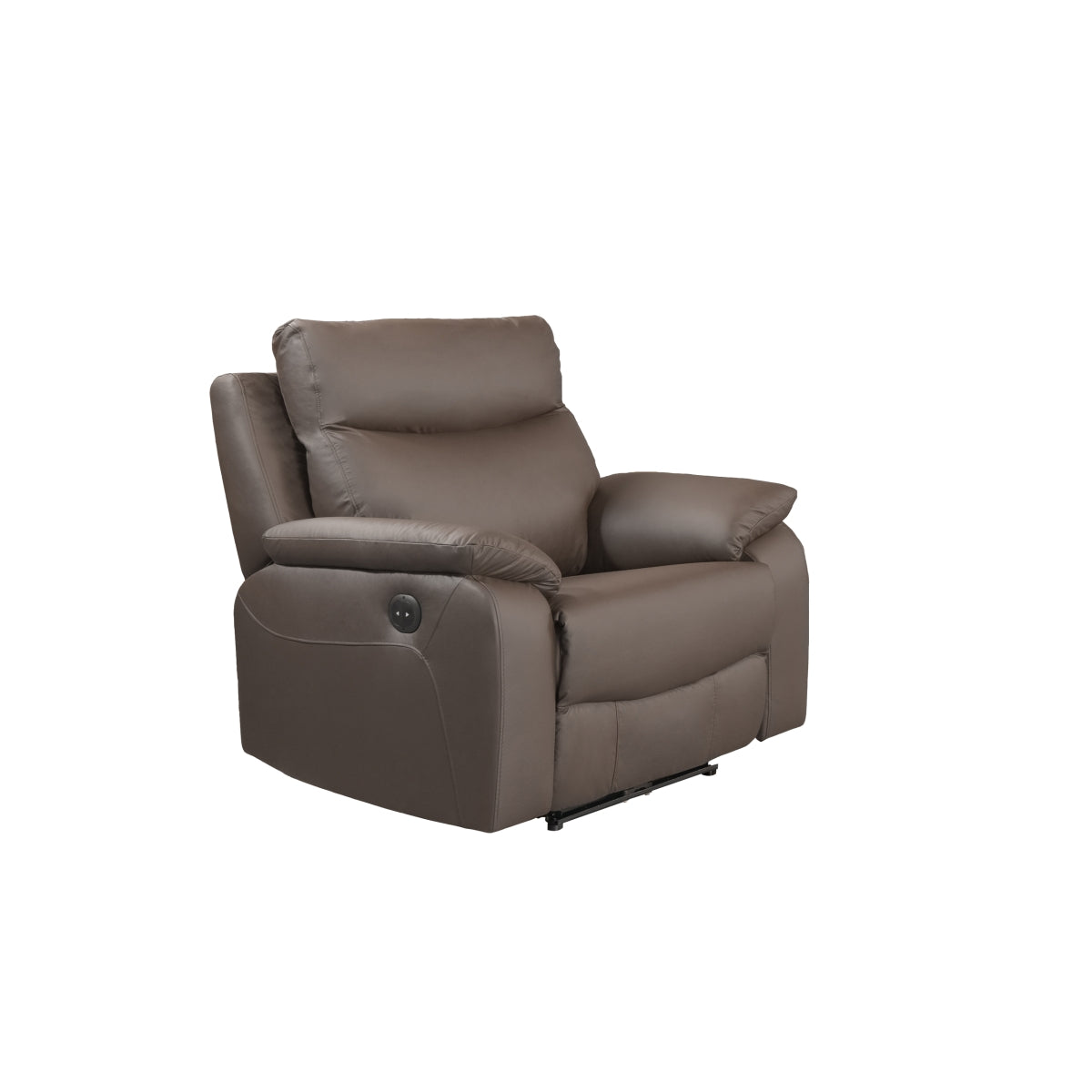 CozyMotion Chocolate Brown Power Recliner Chair - Electric Lift Reclining Sofa for Living Room, Home Theater & Elderly Comfort - Soft PU Leather with Cup Holders & USB Ports
