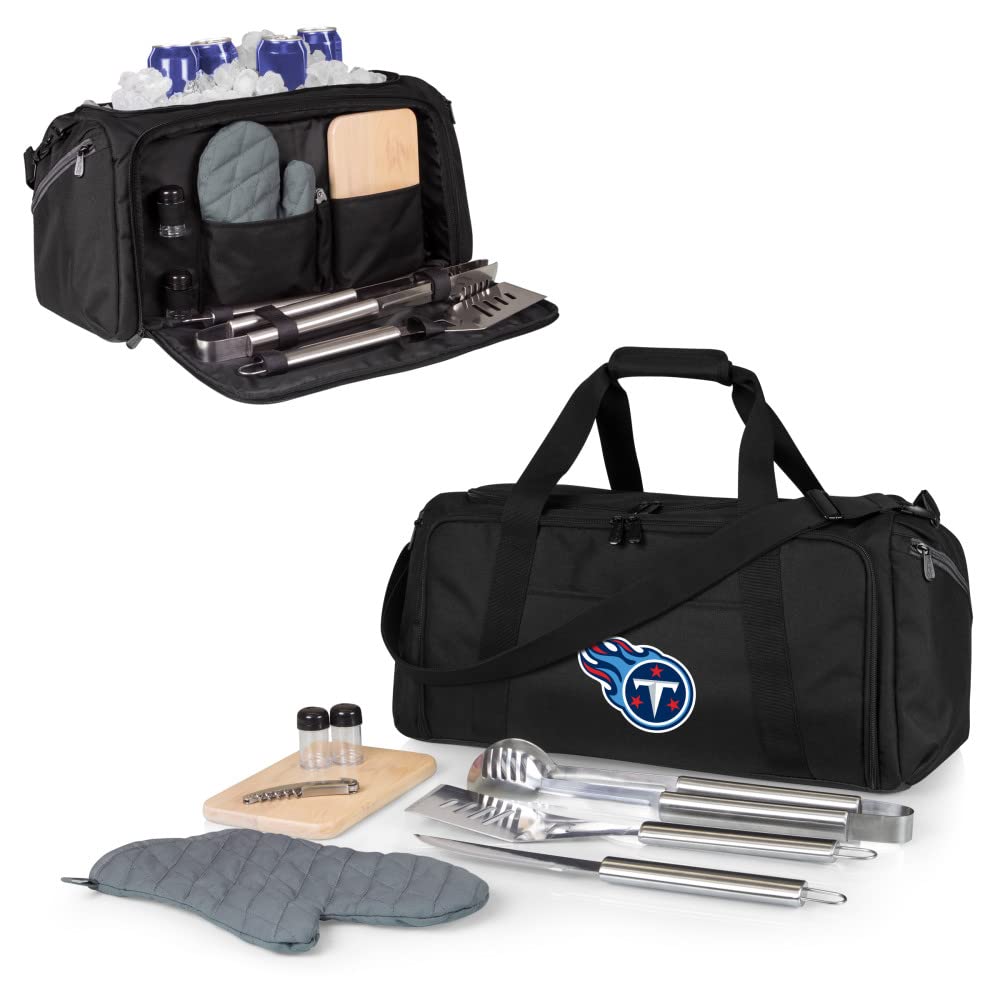 NFL BBQ Kit & Cooler Tote with Grill Tools & Picnic Accessories - Perfect for Tailgating, Backyard BBQs & Outdoor Parties