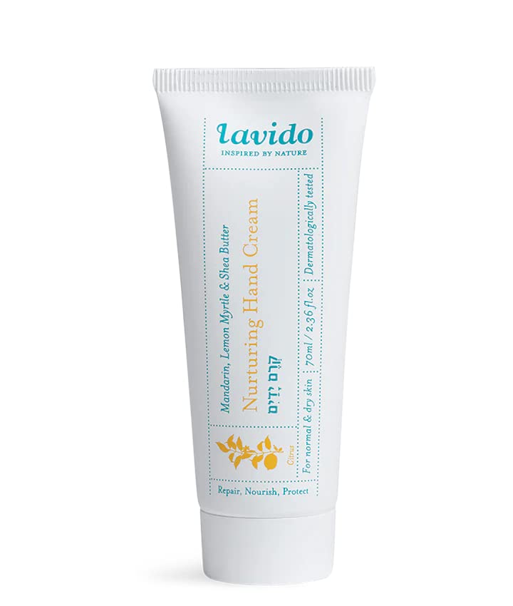 Lavido Nurturing Hand Cream - Clean, Non-Toxic Skincare with Mandarin & Lemon Myrtle (2.36 fl oz/70ml) | Hydrating Moisturizer for Dry Hands | Perfect for Office, Travel & Daily Use