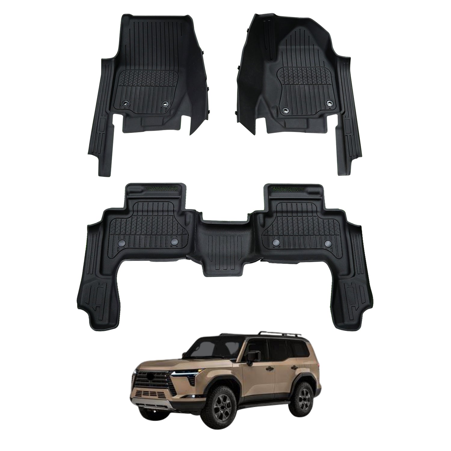 Premium 7D Injection Floor Mats for Lexus GX550 (2024-2025) - Custom Fit All-Weather Car Mats with Non-Slip Design | Perfect for Off-Road, Daily Commute & Family Road Trips