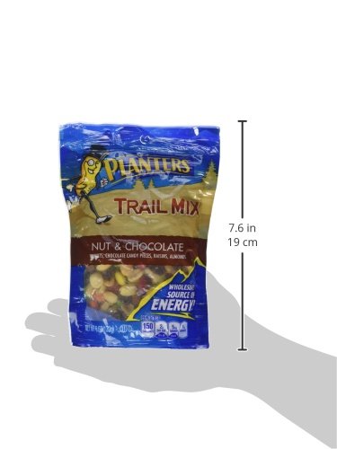 Planters Trail Mix Chocolate 6oz - Healthy Snack for Hiking, Camping & On-the-Go Energy Boost