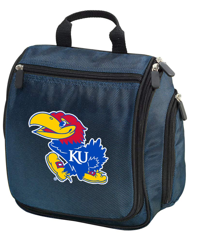 Jayhawks Toiletry Bag for Men - Hanging Travel Shaving Kit with University of Kansas Logo - Perfect for Gym, Camping & Business Trips