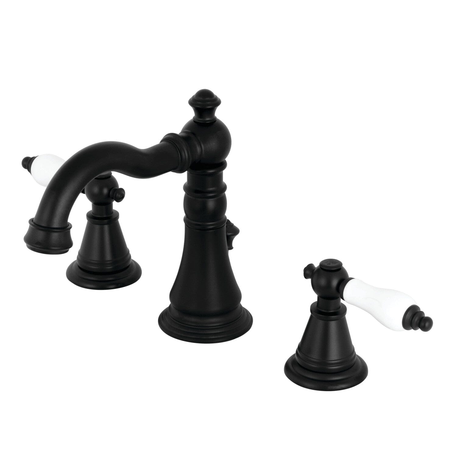 Classic Two-Handle 3-Hole Widespread Bathroom Faucet with Brass Pop-Up Drain - Vintage Style Deck Mount Sink Faucet for Bathroom Vanity & Powder Room Renovation