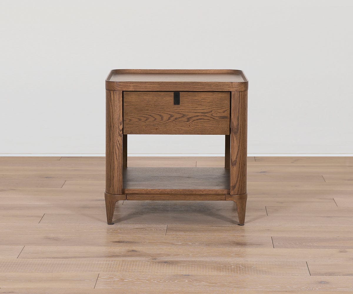 Aden 1 Drawer End Table - Compact Nightstand with Storage for Bedroom, Living Room | Perfect for Small Spaces, Apartment Decor & Home Organization