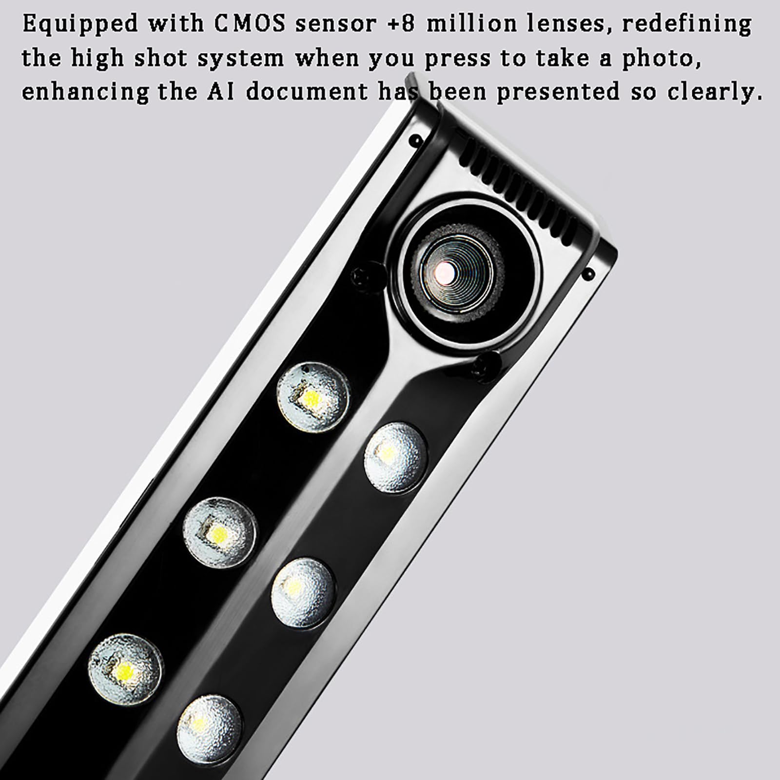 8MP USB Overhead Document Scanner with LED Fill Lights - A4 Book & Photo Scanner with OCR Recognition, Auto Image Correction for Home Office, School, Library & Archiving
