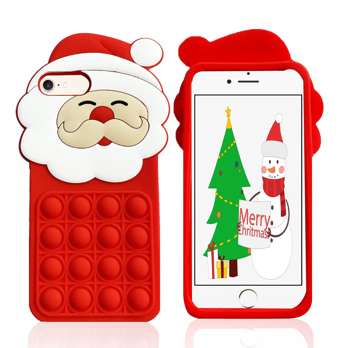 Santa Claus Pop it Phone Case for iPhone 7/8/SE/6S/6 4.7