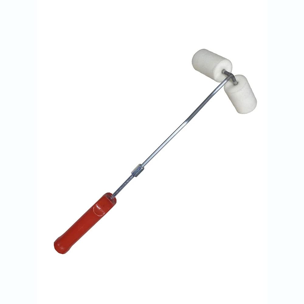 Double Sided Paint Roller Brush - Right Angle Flexible Paint Brush with Extender - Professional Painting Tools (White) for Walls, Ceilings, and Hard-to-Reach Corners - Perfect for Home DIY and Professional Use