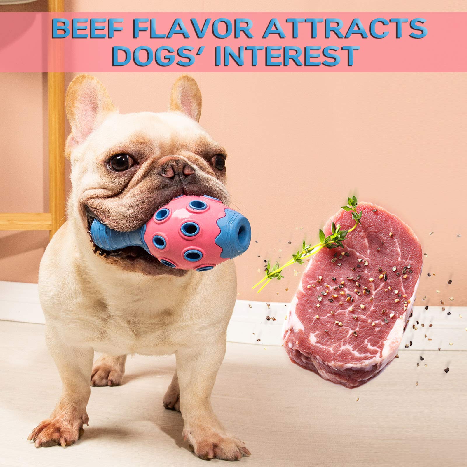 Durable Dog Chew Toys for Aggressive Chewers - Large & Small Breed Tough Chew Toys with Treat Dispenser, Interactive Puzzle & Squeaky Toy for Anxiety Relief & Teething | Perfect for Playtime, Training & Mental Stimulation