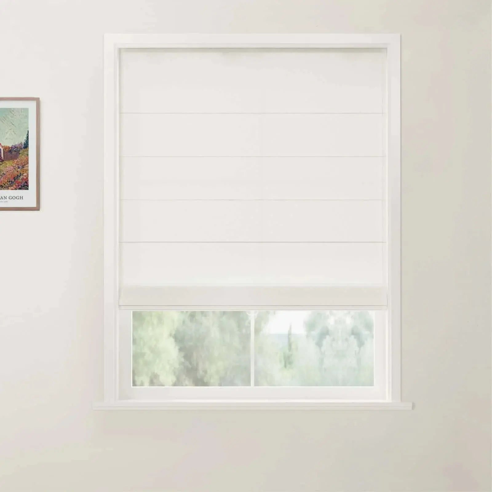 Custom Cordless Roman Shades for Windows - Blackout Back Slat Design for Privacy & Light Control - Perfect for Living Room, Bedroom, and Home Office