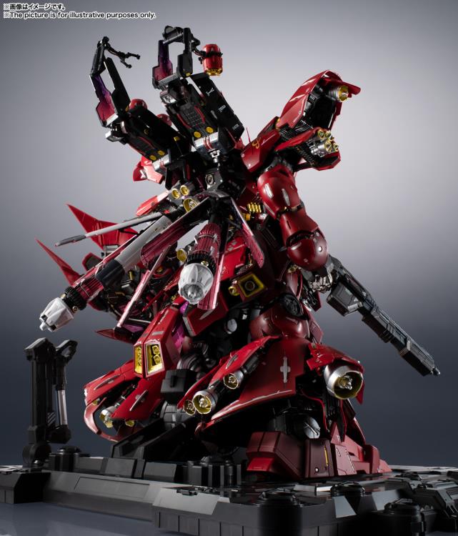 Bandai Metal Structure MSN-04 Sazabi 1/100 Scale Diecast Action Figure - High-Quality Collectible Model for Gundam Fans | Perfect for Display, Anime Collections & Gift Giving