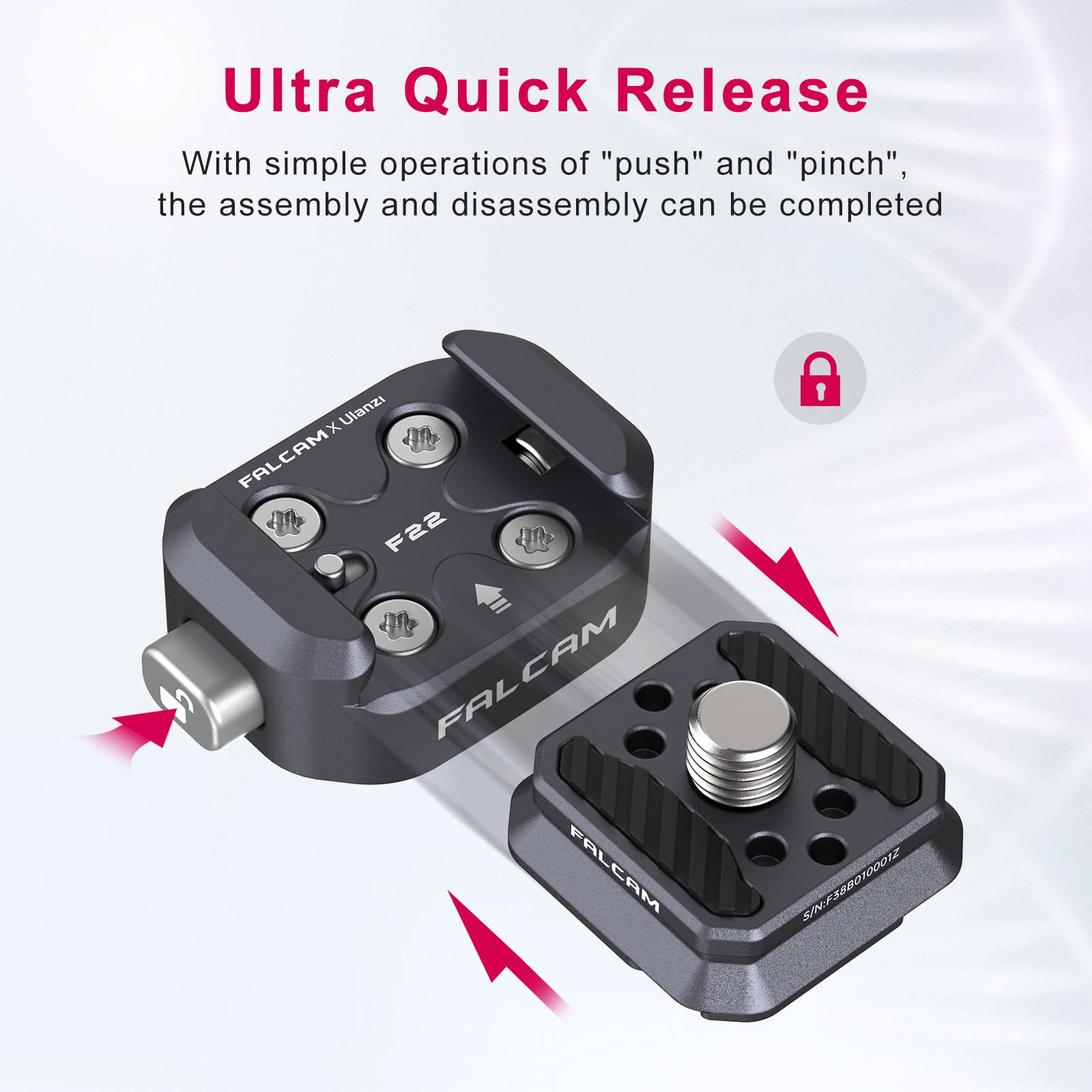 ULANZI F22 Quick Release Plate - Camera Mount Thread Adapter with 1/4