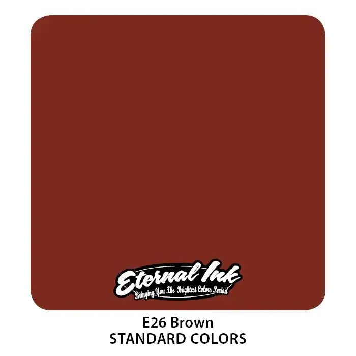 Eternal Ink - 1 oz Dark Brown Waterproof & Fade-Resistant Tattoo Ink for Professional Artists & DIY Tattoos - Perfect for Tattoo Kits, Body Art & Permanent Makeup
