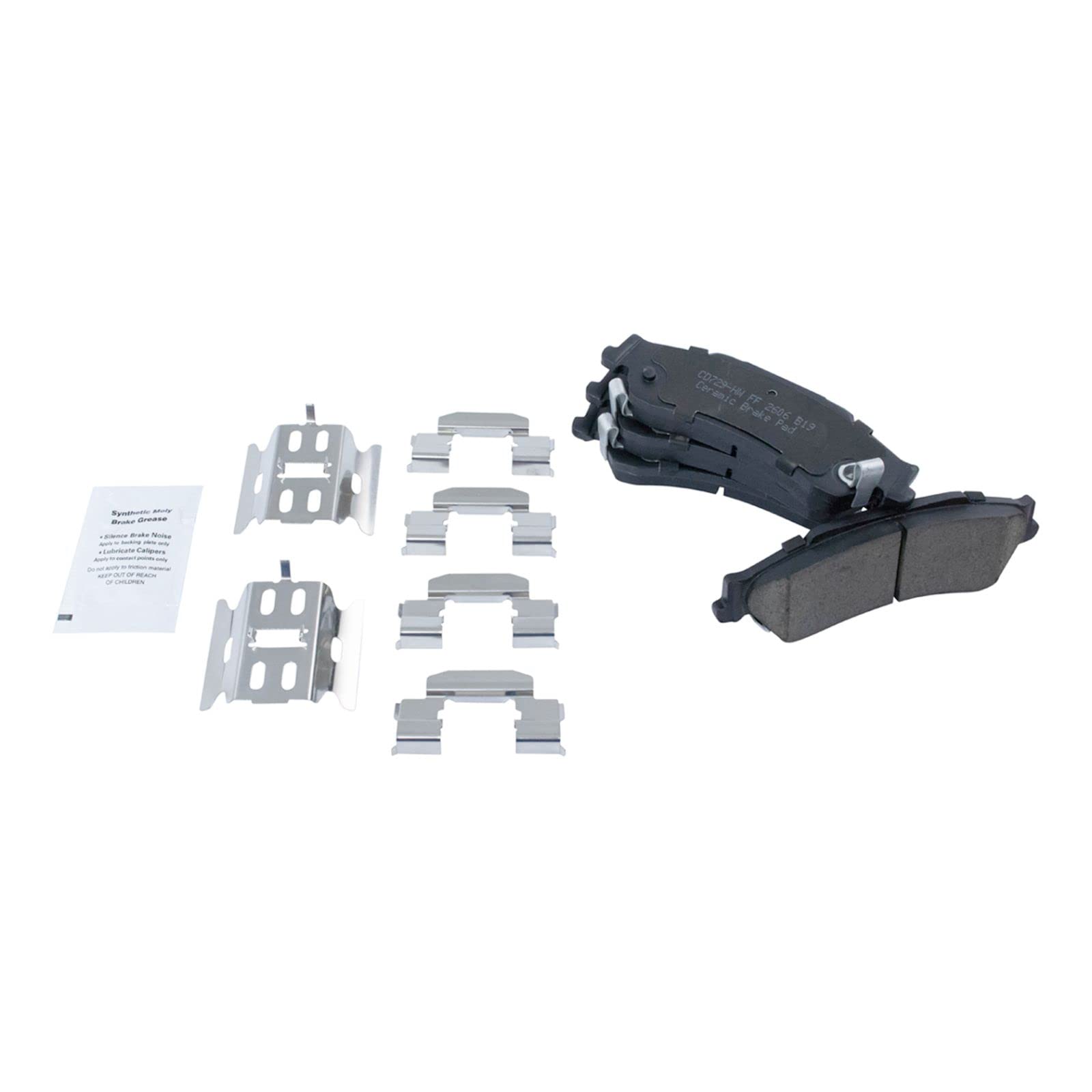 High-Performance Rear Ceramic Brake Pads & Rotors Kit with Parking Shoes - Compatible with Chevy Blazer 2002-2023 | Durable Friction Material for Smooth Braking | Perfect for City Driving, Off-Road Adventures & Daily Commutes