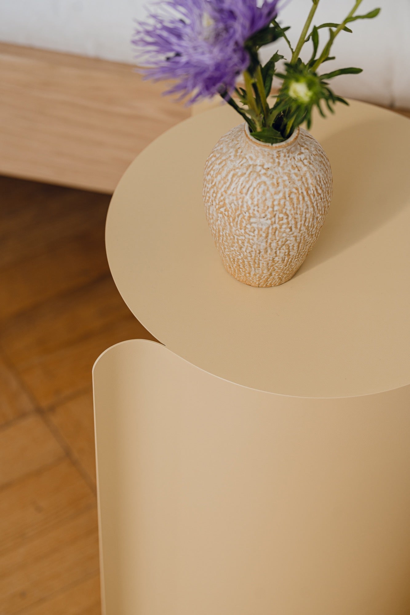 Butter Yellow Side Table - Modern Accent End Table for Living Room, Bedroom, or Office - Small Nightstand with Sturdy Metal Frame & Wooden Top - Perfect for Coffee, Books, and Decor