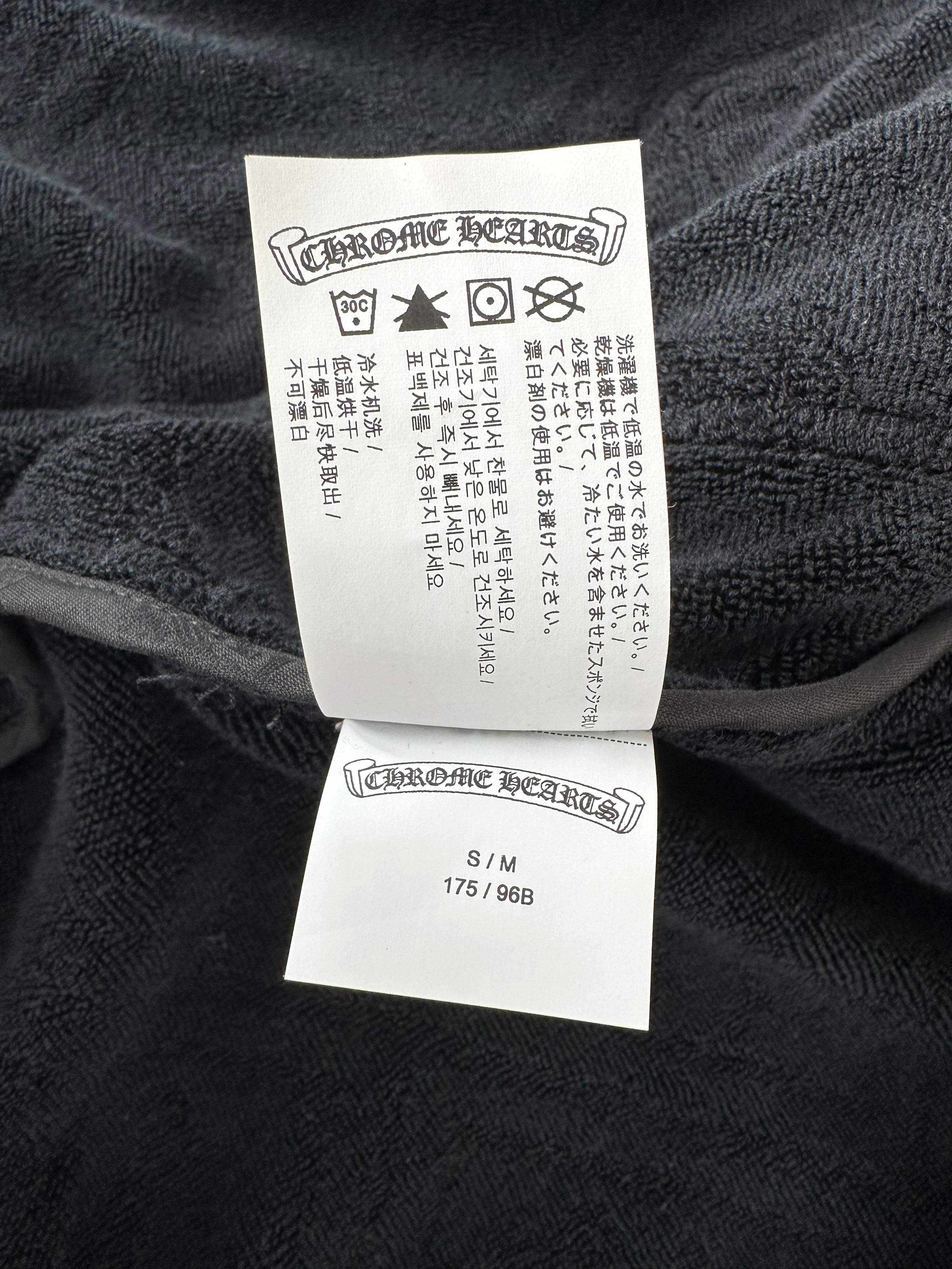 Chrome Hearts Black Cross Jacquard Robe - Luxury Gothic Loungewear for Men & Women | Perfect for Home Relaxation, Spa Days & Luxury Hotel Stays
