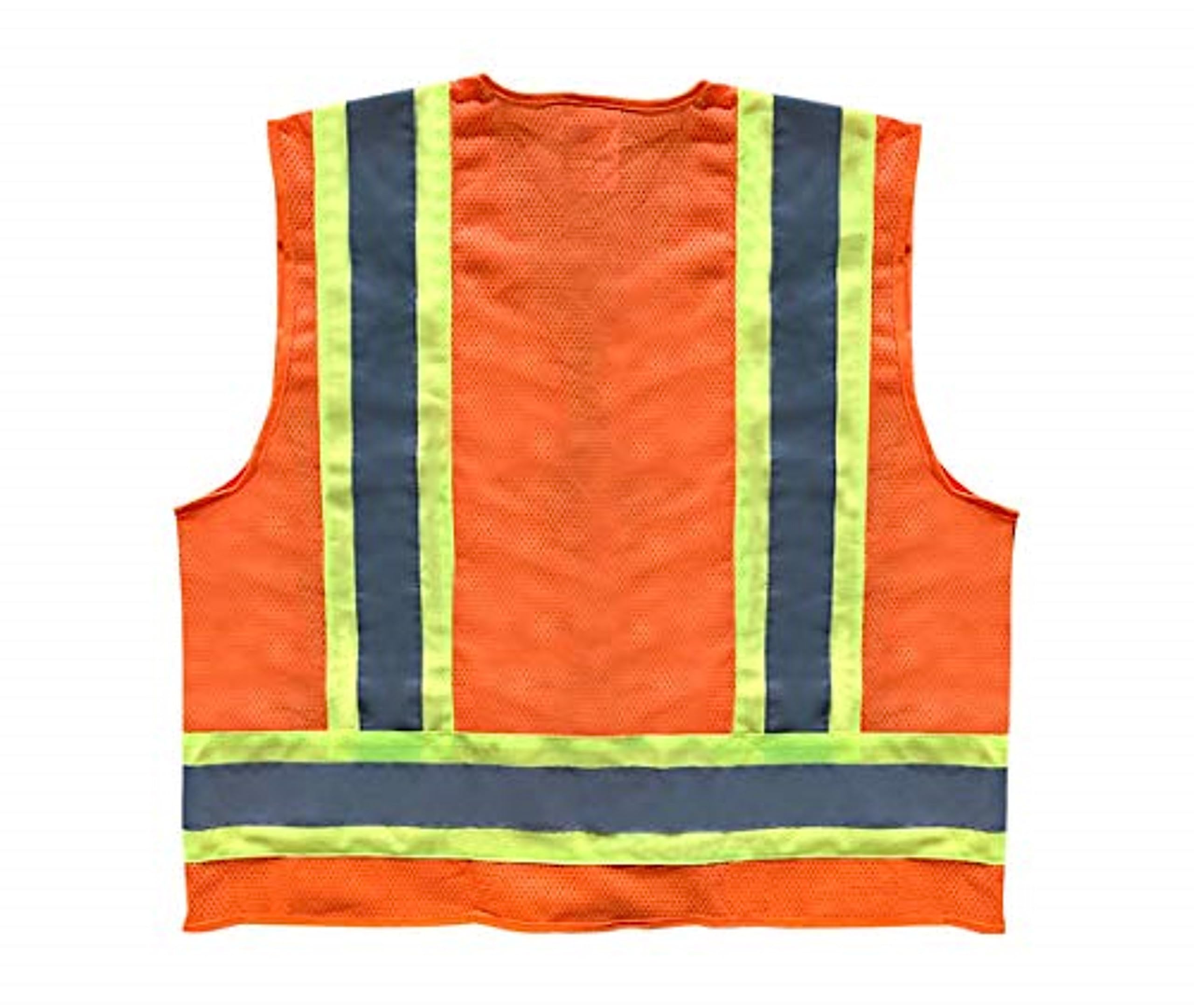 High Visibility Surveyor Vest - 5 Pack, Solid Front & Mesh Back Reflective Safety Vest for Construction, Road Work & Surveying - ANSI Compliant for Enhanced Visibility & Comfort