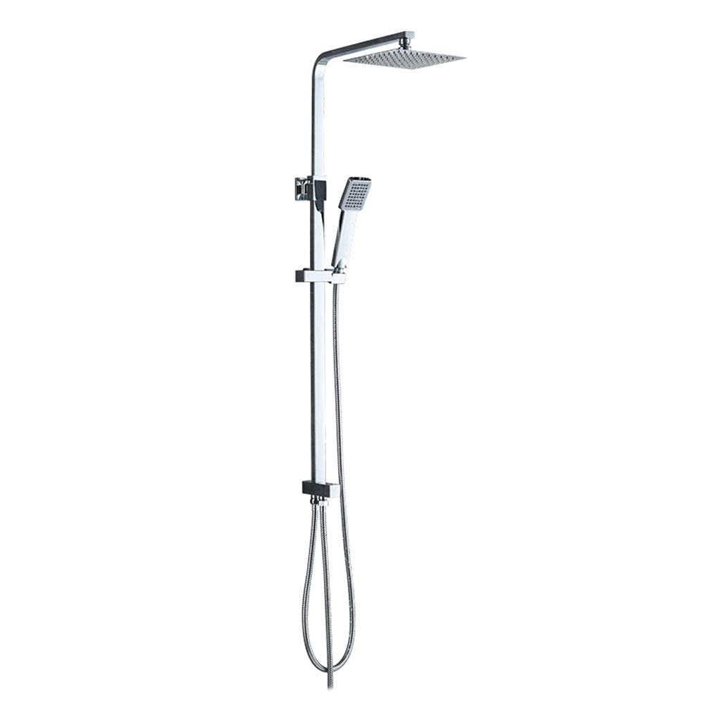 Premium Brass Single Handle Wall Mounted Shower Faucet Set - Chrome Rain Shower Mixer Tap with Hot/Cold Water Control for Bathroom & Spa Luxury Experience