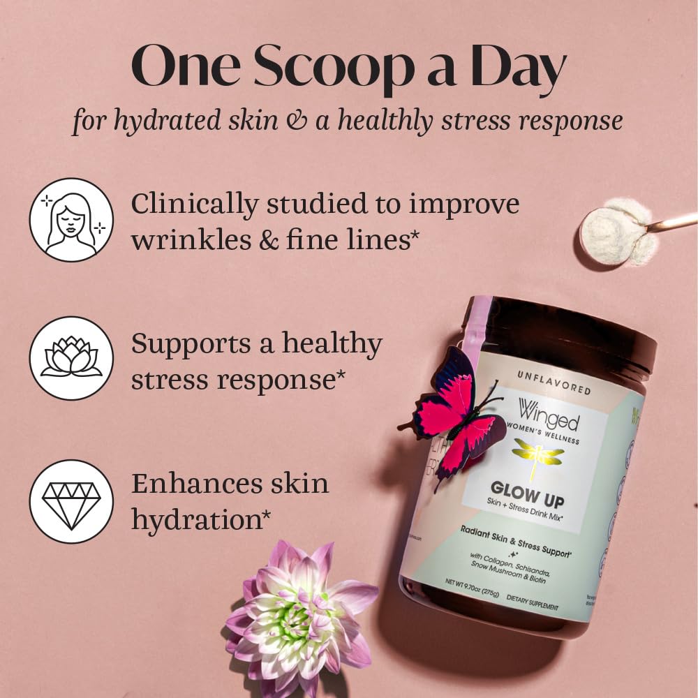 Premium Grass-Fed Collagen Peptides Powder for Women - 3 Pack (75 Servings) | Supports Hair Growth, Skin Hydration & Nail Strength | With Vitamin C, Biotin, Schisandra & Snow Mushroom | Stress Relief & Beauty Supplement | Perfect for Smoothies, Coffee & Daily Wellness Routine