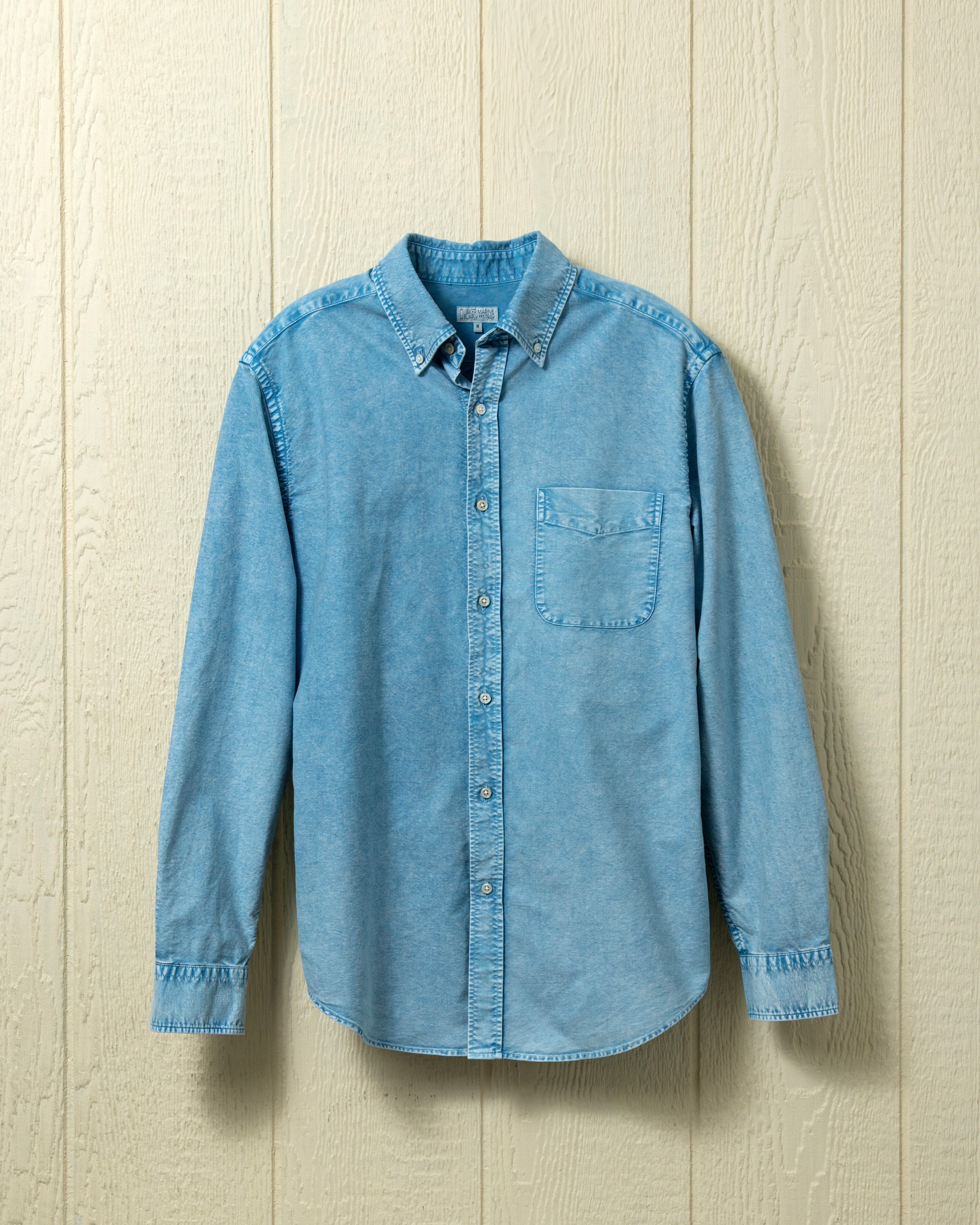 Premium Garment Dyed Oxford Shirt for Men - Mediterranean Blue Casual Button Down Shirt | Perfect for Office, Business Casual & Weekend Outings