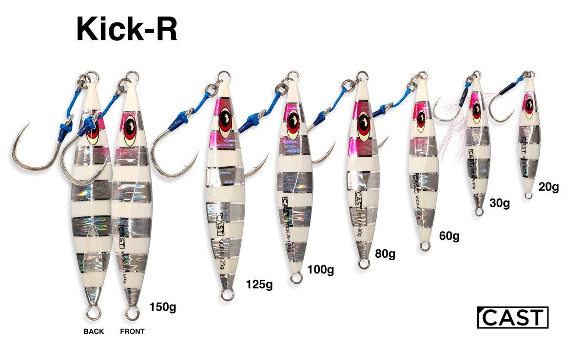 Cast Slow Pitch Jig Kick R 40g - Premium Saltwater Fishing Lure for Bass, Snapper & Grouper | Perfect for Offshore & Deep Sea Fishing