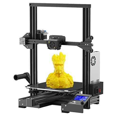 LVLONG Ender-3MAX 3D Printer with Upgraded 32-bit Silent Mainboard, Carborundum Glass Bed & Power Loss Recovery - Large Build Volume 300x300x350mm for Home, School & DIY Projects (Black)