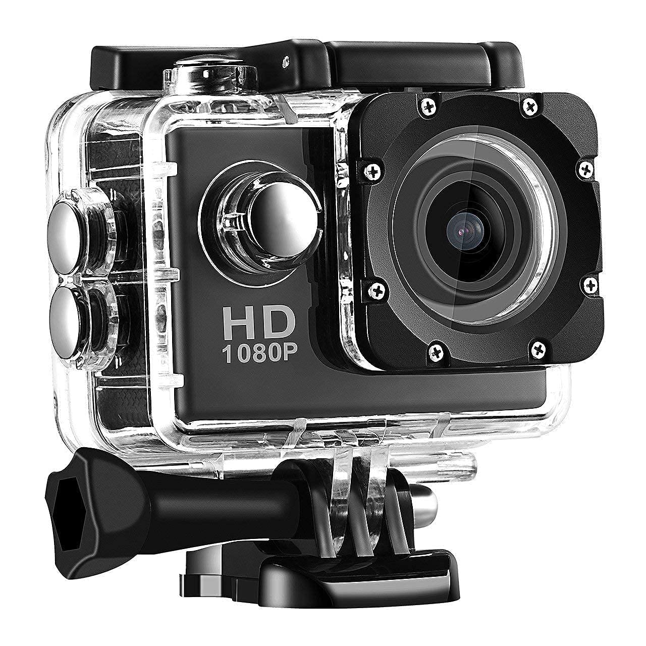 4K Ultra HD Action Camera with 170° Wide-Angle Lens & EIS Stabilization - Waterproof Sports Camera with Accessory Kit for Vlogging, Diving, Skiing & Outdoor Adventures