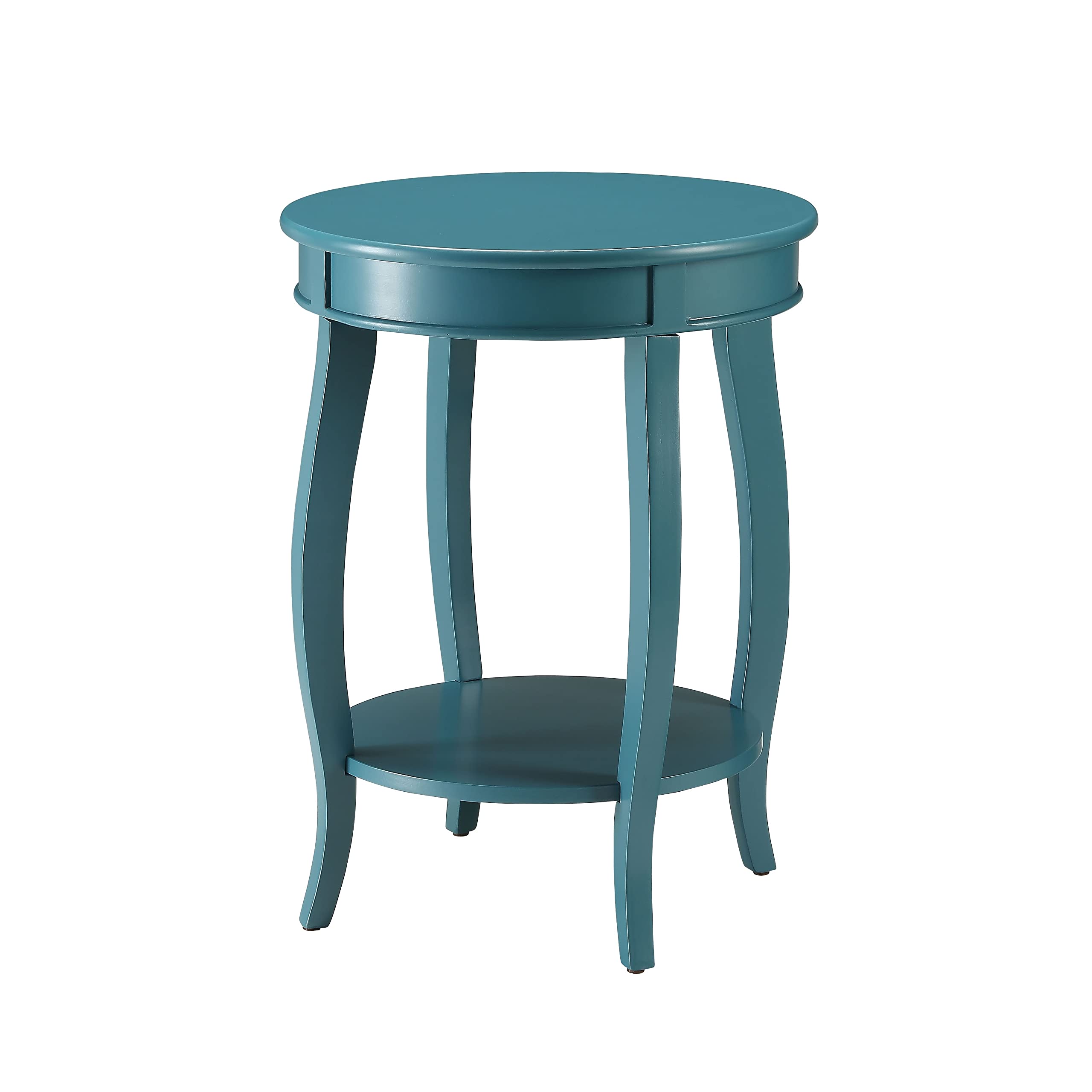 Modern Design Portici Wooden Accent Side Table - Antique White Finish - Perfect for Living Room, Bedroom, or Office Decor