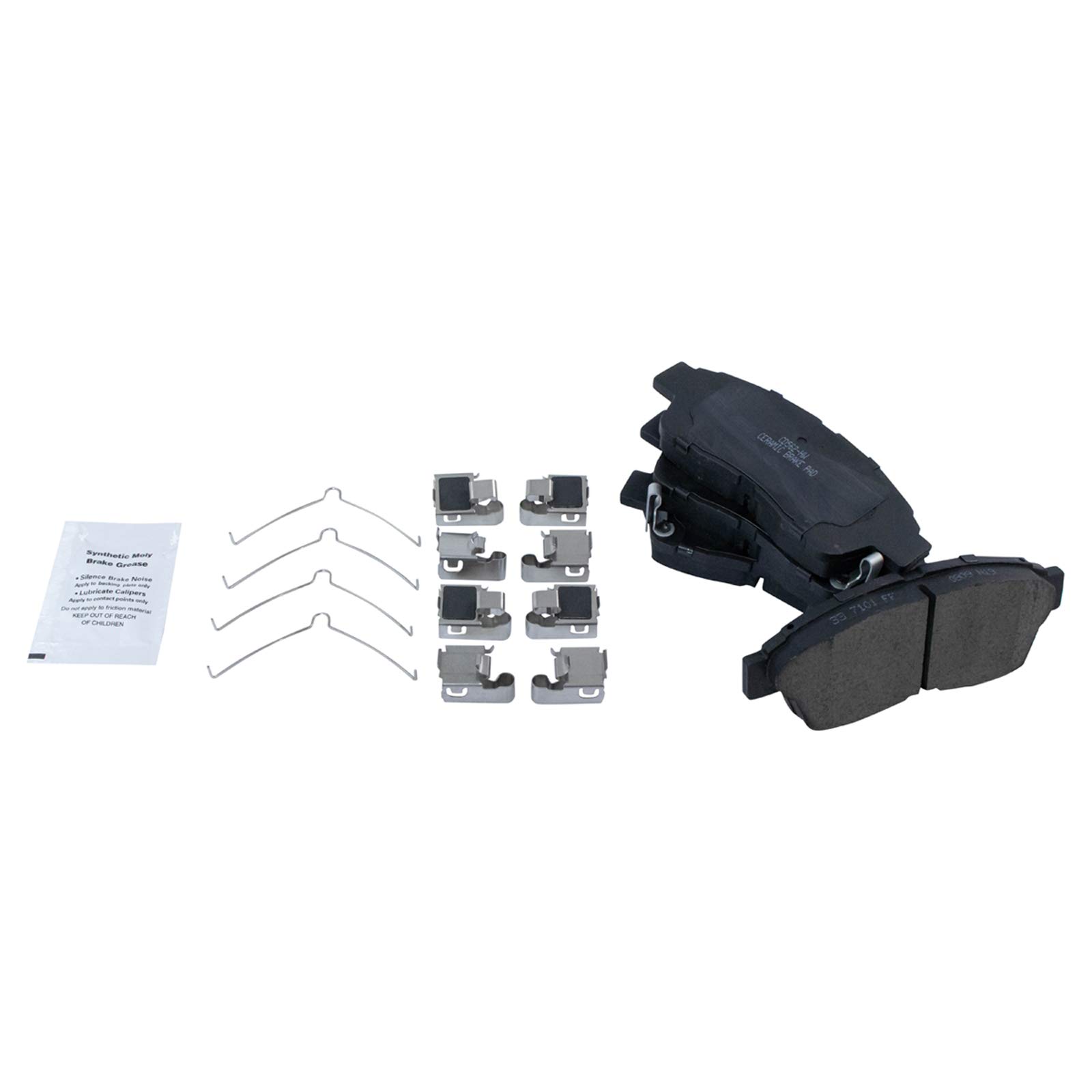 TRQ Front Brake Pad and Rotor Kit - Ceramic Brake Pads, Rotors, Wheel Bearings & Hub Assembly - Compatible with 1993-1997 Geo Prizm & Toyota Corolla - Perfect for Daily Commuting, City Driving and Highway Safety