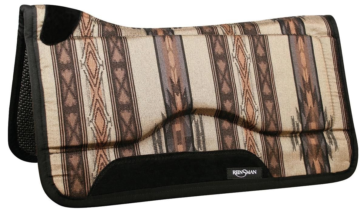 Reinsman Contour Fleece Sway Pad 30 Inch Black - Comfortable Horse Riding Saddle Pad for Equestrian Training & Trail Riding