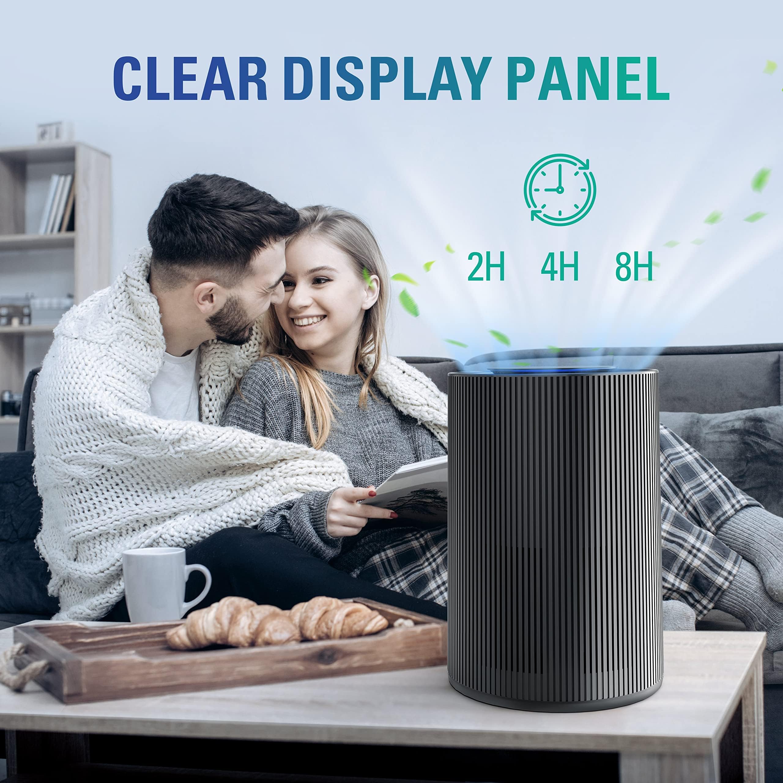 STEALTH Air Purifiers for Home - HEPA Filter, Quiet & Powerful, Deep Black - Perfect for Bedrooms, Living Rooms & Offices