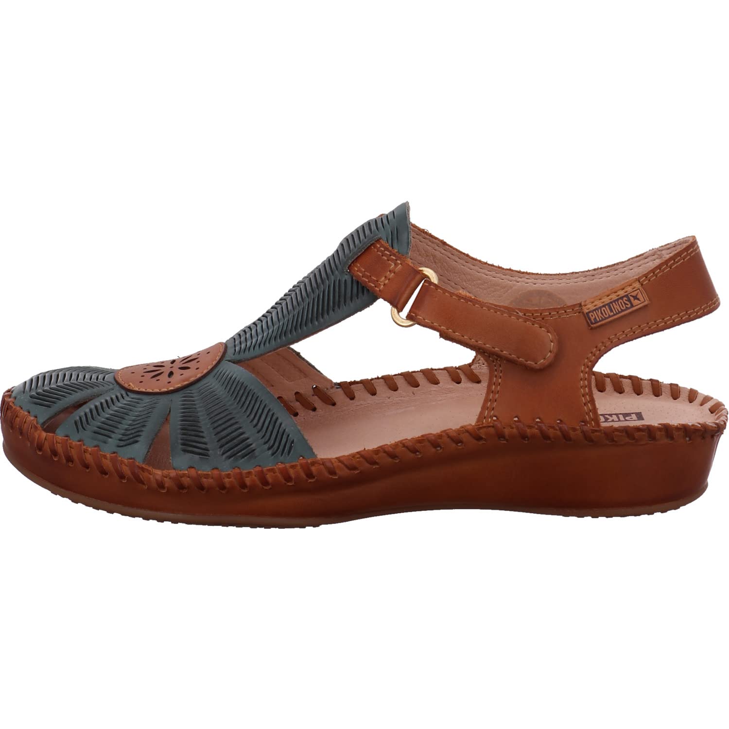 PIKOLINOS Women's Comfortable Ankle Strap Sandals - Breathable Leather Summer Casual Shoes for Walking, Travel & Beach Outfits