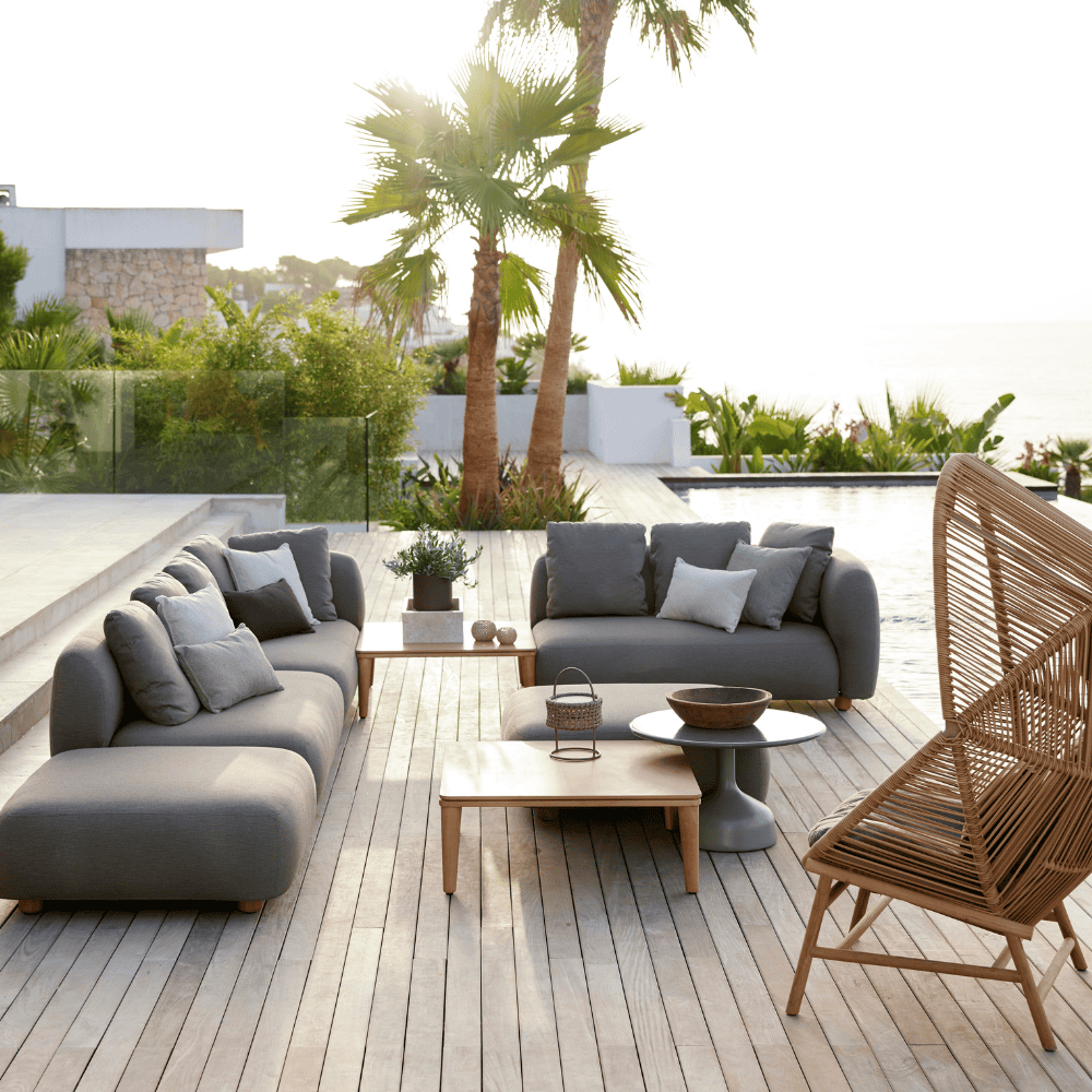 Outdoor Sectional Sofa Left Module - 2 Seater Patio Furniture for Backyard, Garden, or Poolside Relaxation