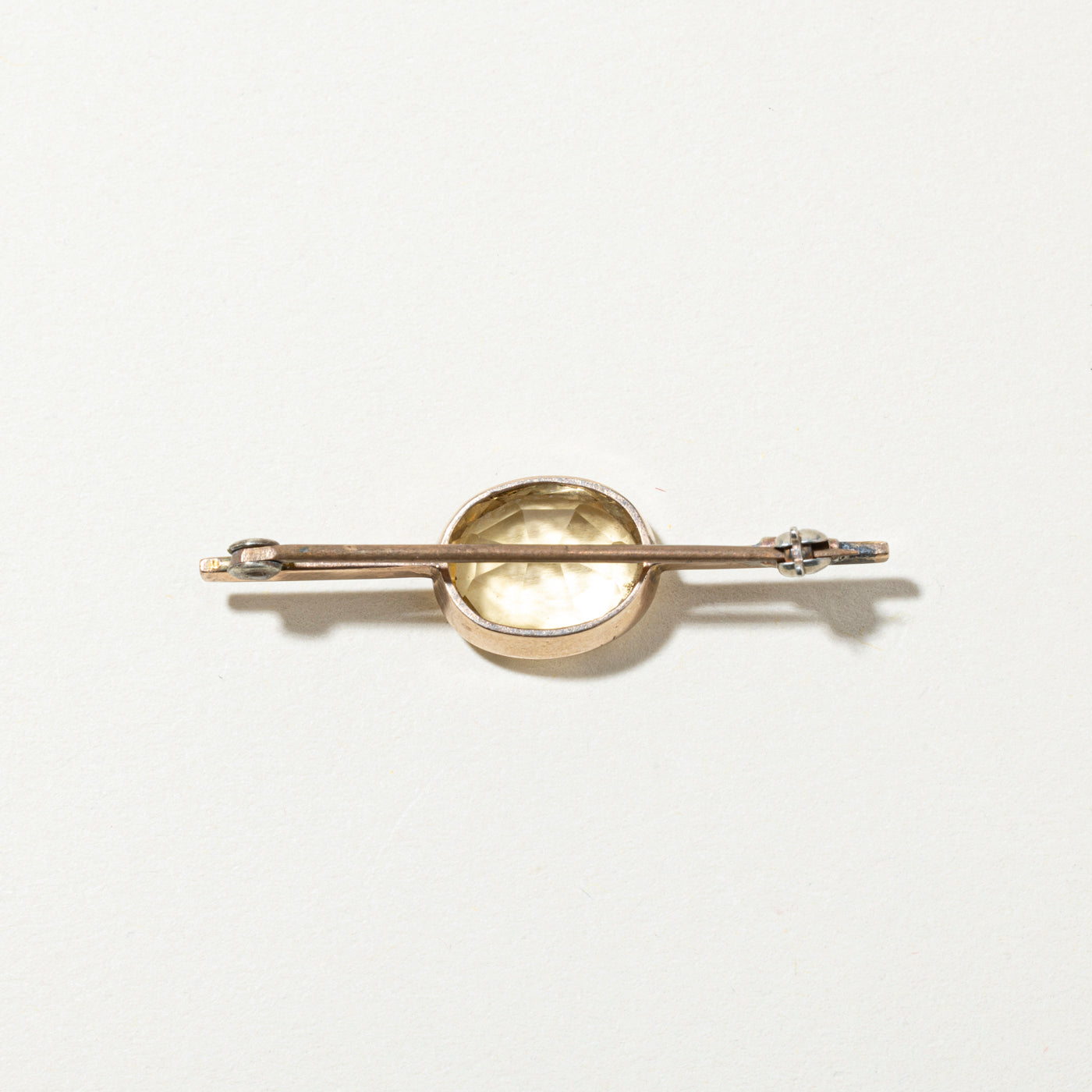 East West Bezel Set Citrine Brooch - 5.85ct Genuine Citrine Jewelry for Women | Elegant Vintage Pin for Blazers, Scarves & Special Occasions