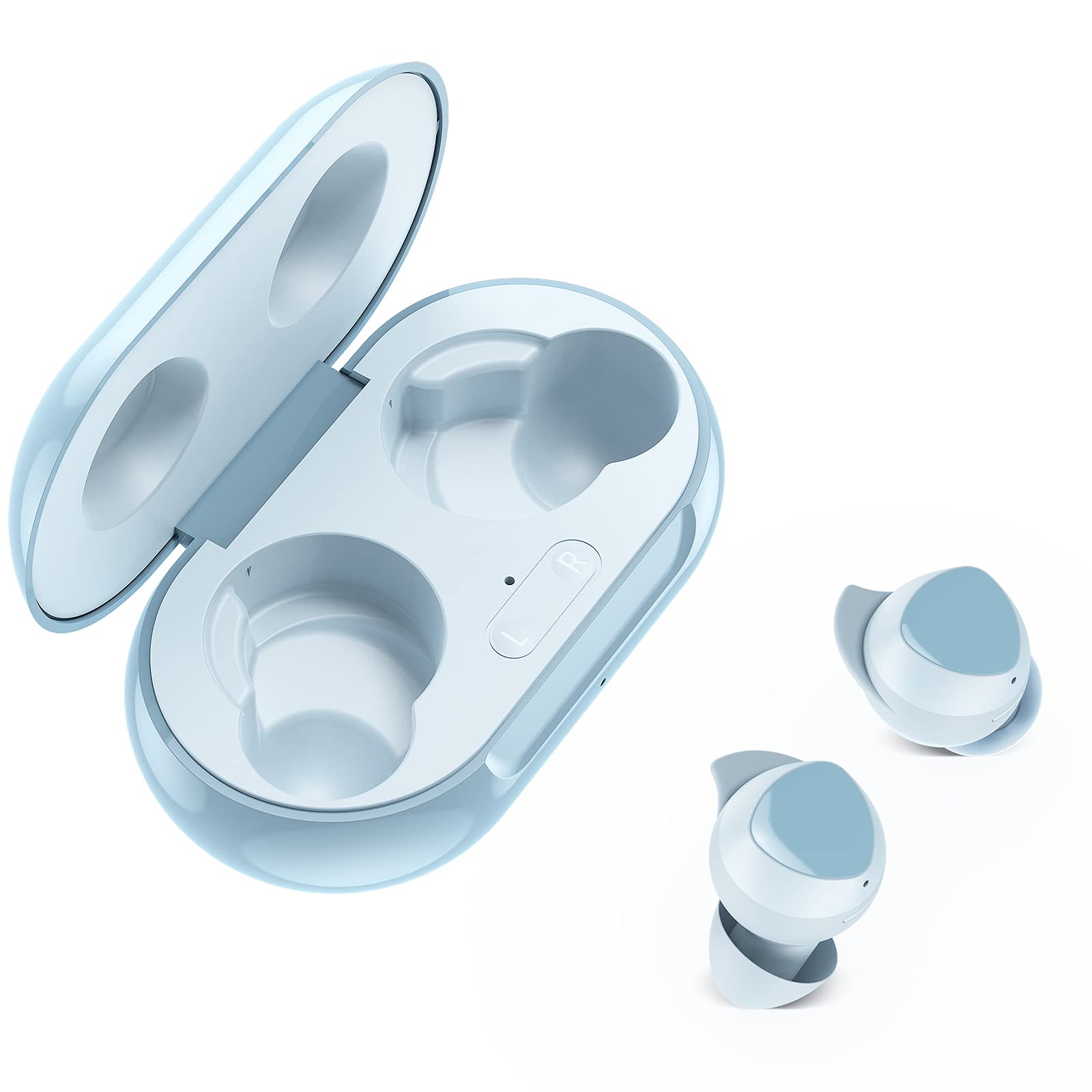 Urbanx Street Buds Plus True Wireless Earbuds - Bluetooth 5.0 Noise Isolating Headphones for Samsung Galaxy Tab Pro 8.4, iPhone, Android - US Version with Warranty (Blue) - Perfect for Commuting, Workouts & Travel