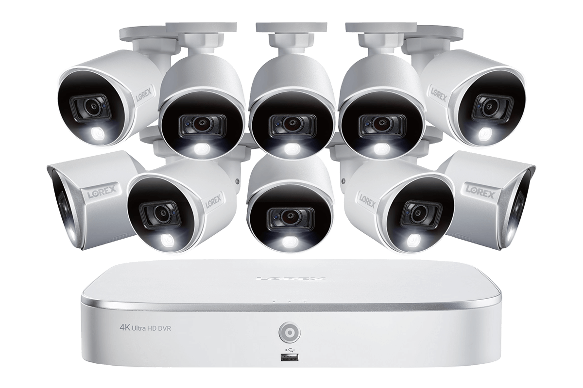 4K Ultra HD Security Camera System with 8MP Active Deterrence, Advanced Person & Vehicle Detection - Ideal for Home & Business Surveillance, Outdoor/Indoor Protection