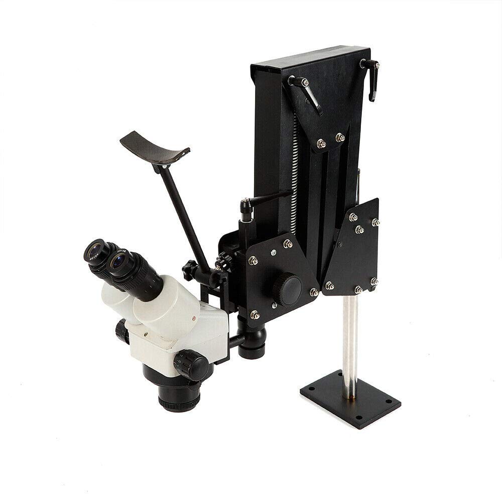 7X-45X Adjustable Jewelry Microscope with Multi-Directional Stand - Binocular Stereo Zoom Microscope for Gem Inlay, Jewelry Making & Repair - Aluminum Alloy Spring Stand with Flexible Focus - Perfect for Jewelers, Watchmakers & Hobbyists