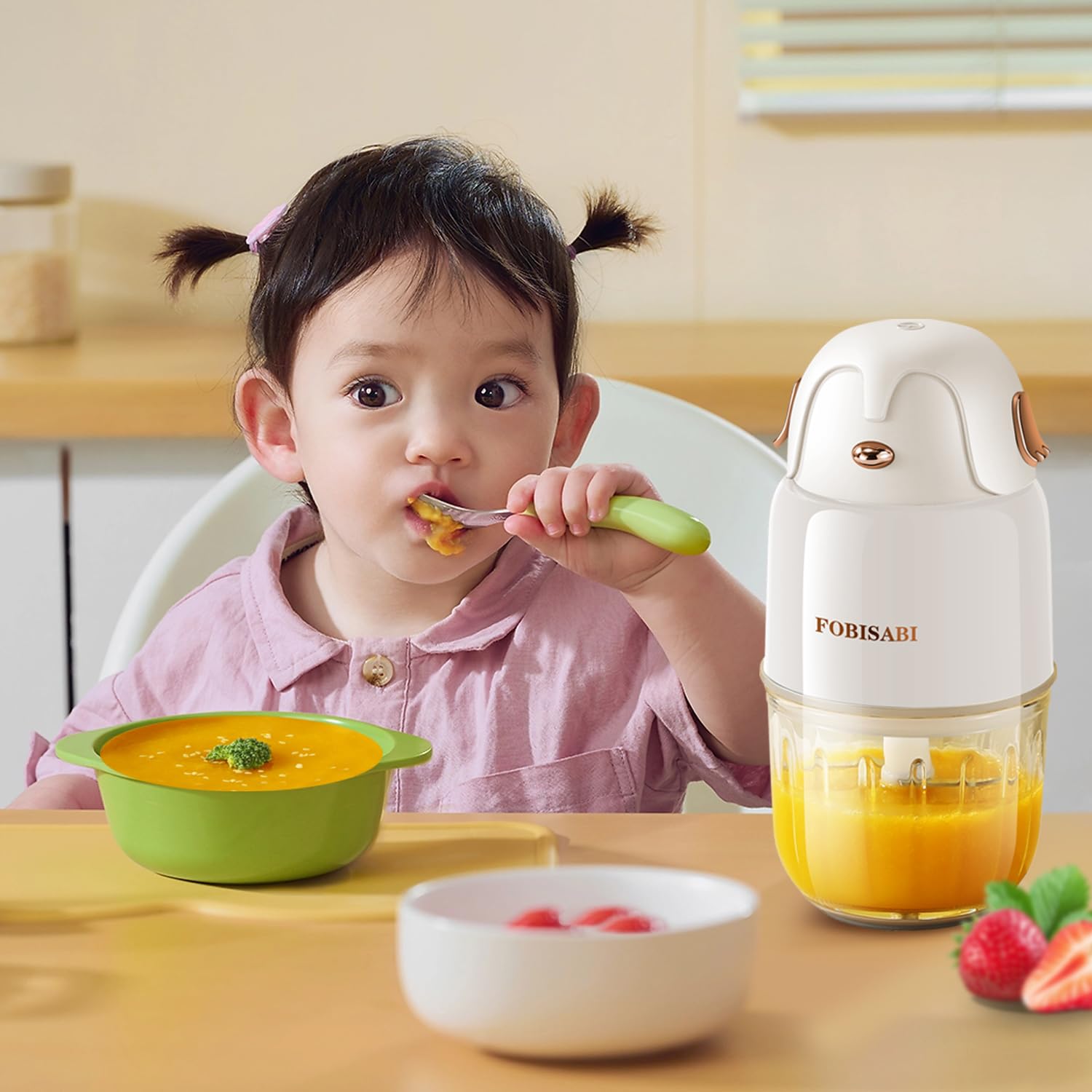 Baby Food Maker - 2 Glass Bowls, Blender & Puree Maker for Fruits, Vegetables & Meat | Homemade Baby Food Processor for Healthy Meals & On-the-Go Feeding