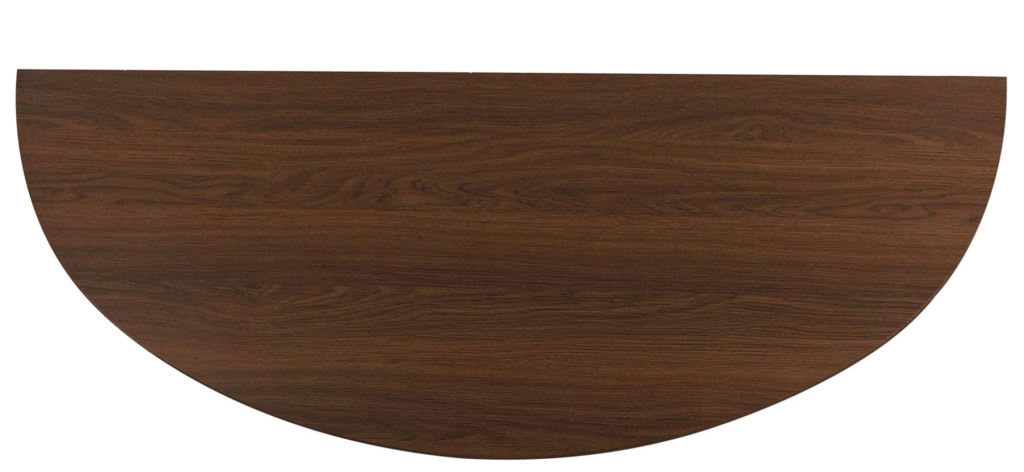 FINECASA 43.4x17.30 Inches Wooden Half-Moon Console Table - Semicircle Narrow Entryway Sofa Table for Living Room, Hallway & Foyer - Chestnut Brown Modern Home Decor (Perfect for Small Spaces & Apartment Entrances)