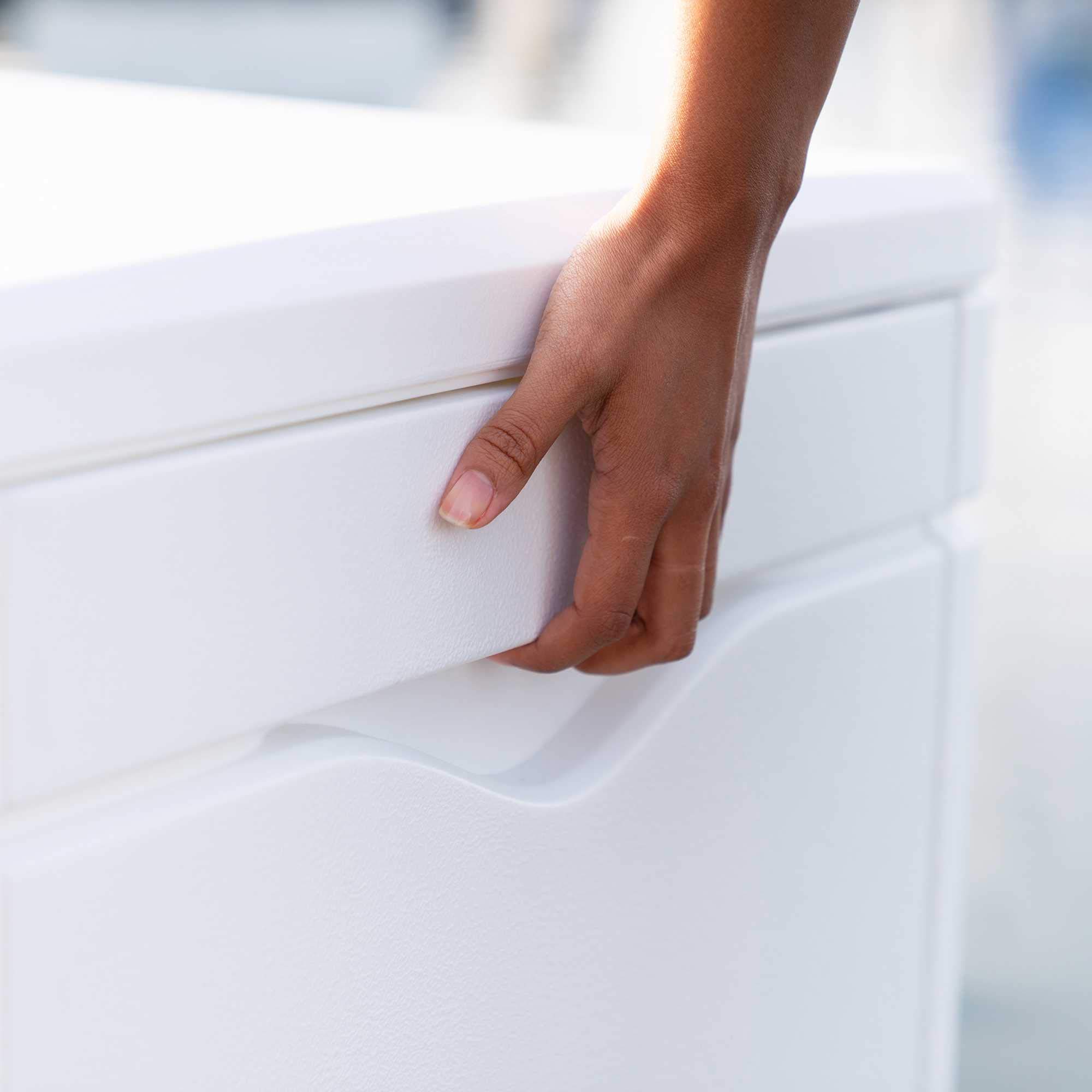 Lifetime 60348 130 Gallon Marine Dock Deck Box in Arctic White – Perfect for Outdoor Storage, Boat Docks, and Patio Organization