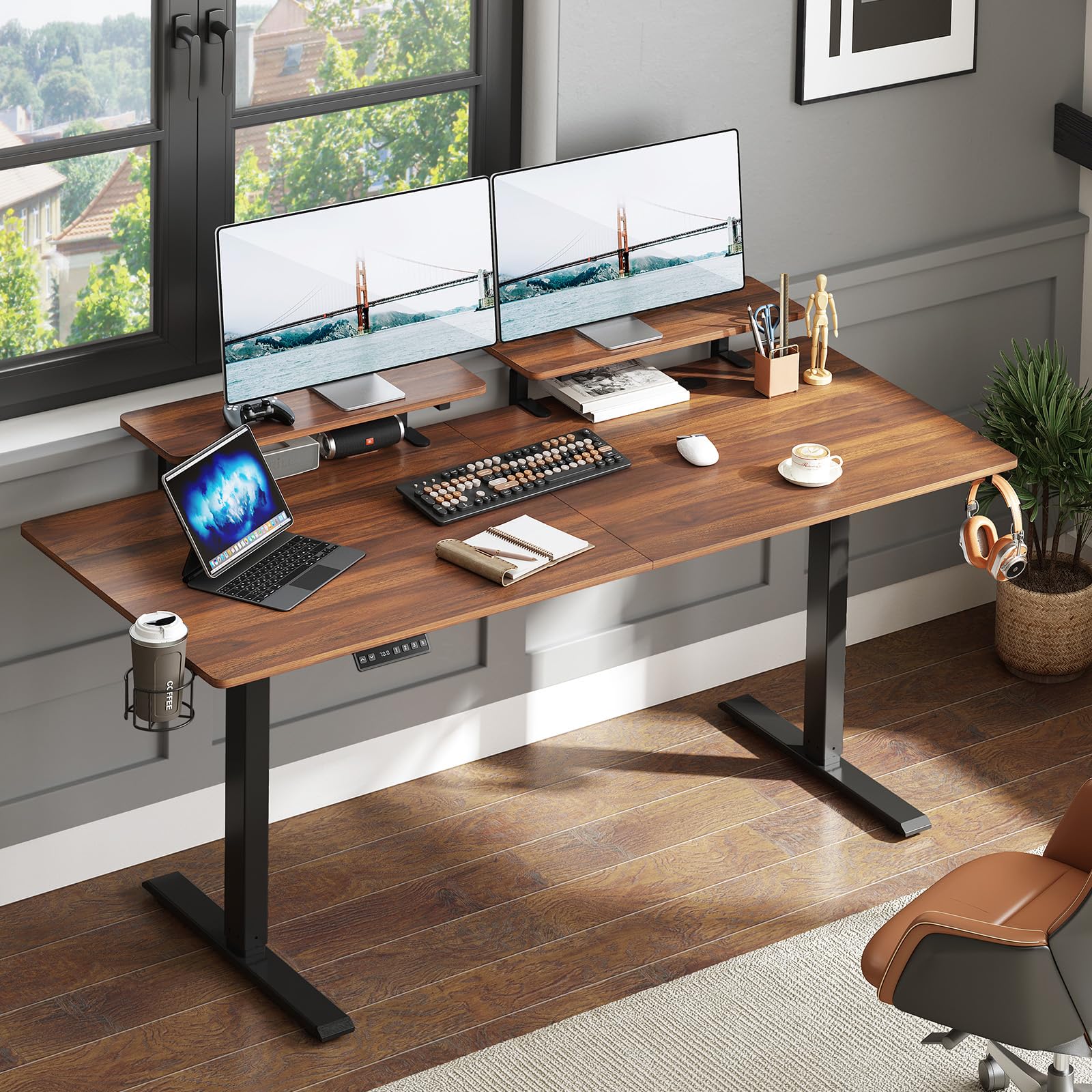 Electric Standing Desk 71 x 24 Inches - Adjustable Height (28-46
