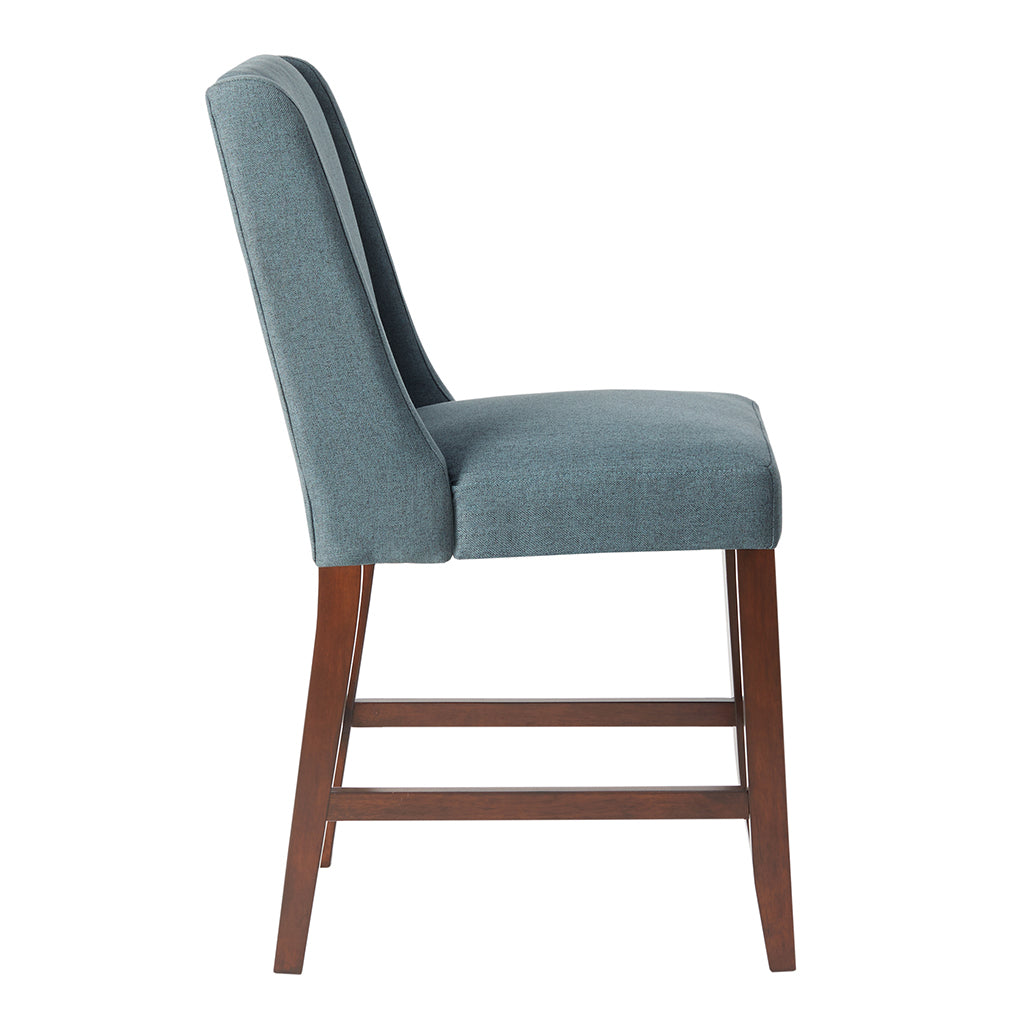 Brody Wing Counter Stool - Modern Kitchen Bar Stool with Back Support, Adjustable Height for Breakfast Nook, Kitchen Island & Home Bar Seating