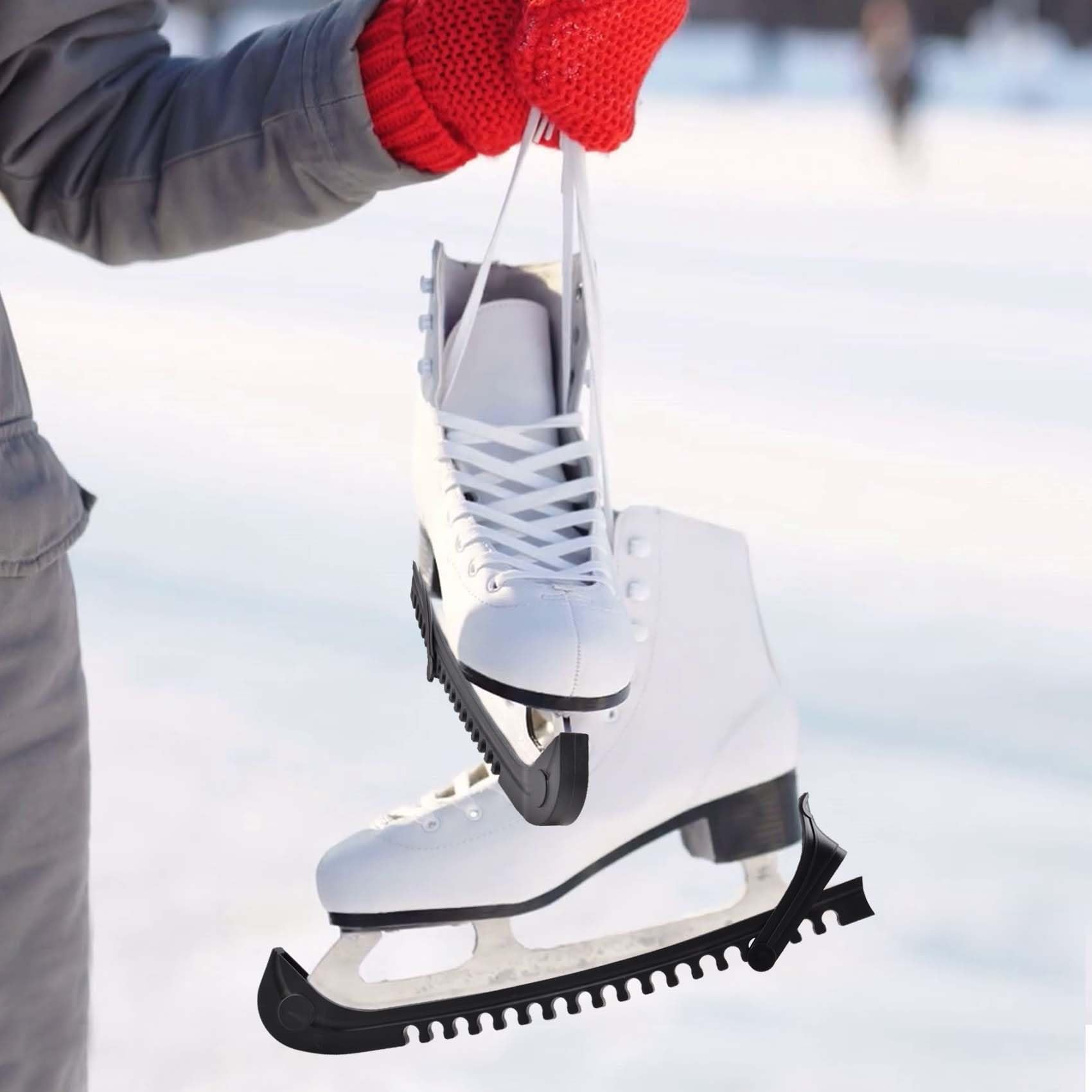 Premium Ice Skate Blade Guards - Adjustable Skate Blade Protectors for Hockey & Figure Skating - Prevent Rust & Damage On/Off Ice - Perfect for Rink, Practice & Storage