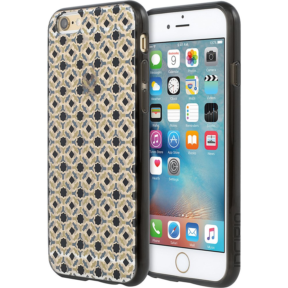 Premium Shockproof iPhone 6/6S Case - Ultra Thin Slim TPU Polymer Protective Cover with Impact Absorption | Moroccan Design Series (Black) | Perfect for Daily Use, Travel & Outdoor Activities