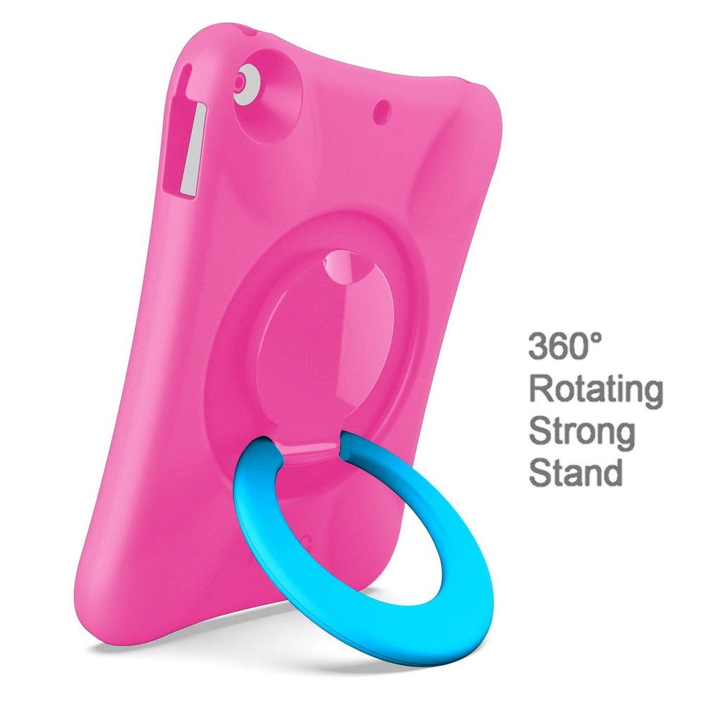 NLR Fun Pepkoo Kids Shockproof iPad Case - Lightweight Full Body Protective Cover with Foldable Handle Stand for 9.7