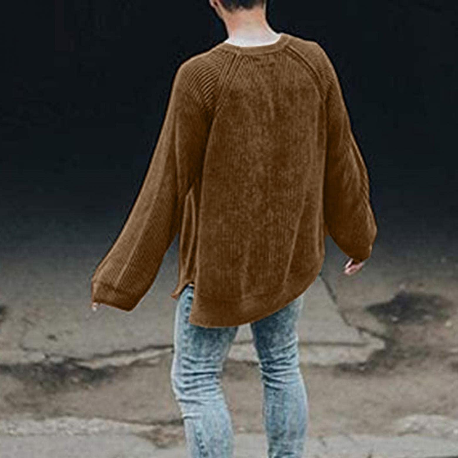 Men's Slim Fit Crewneck Sweater - Soft Thermal Waffle Knit Pullover Jumper | Stylish Casual Knitwear for Winter Warmth | Perfect for Office, Date Night & Weekend Outfits