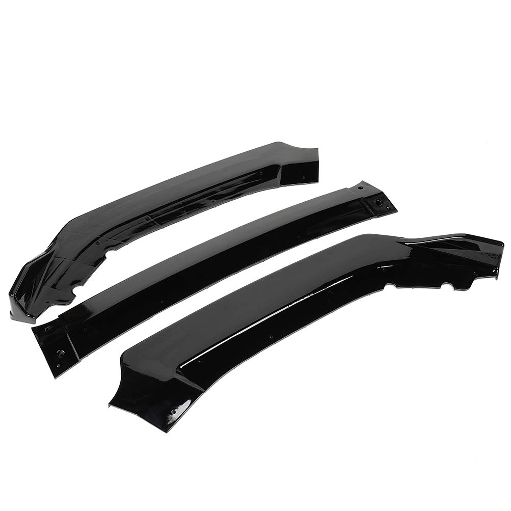 2016-2019 Honda Civic Front Bumper Lip Spoiler - PP Plastic Deflector & Body Kit Accessories - Enhances Aerodynamics & Style for Street Racing & Car Shows