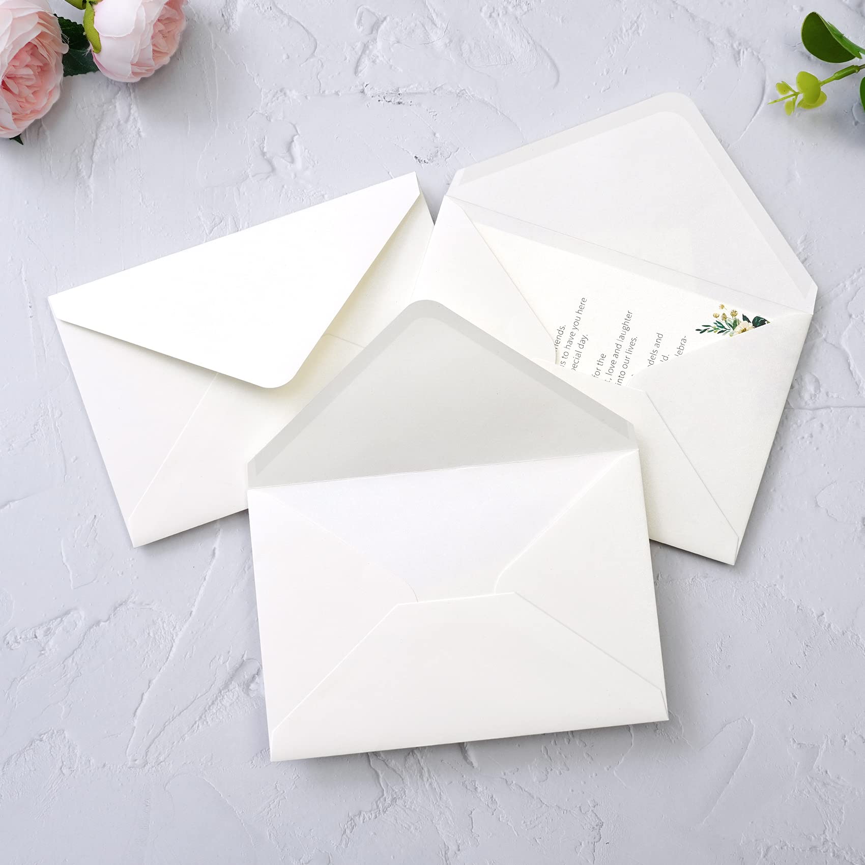PONATIA 50 Pack A4 Envelopes, 4.25x6.12