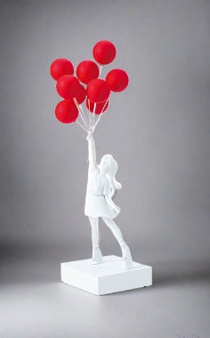 Banksy Flying Balloons Girl Art Sculpture - Street Art Collectible for Home Decor & Gift Giving
