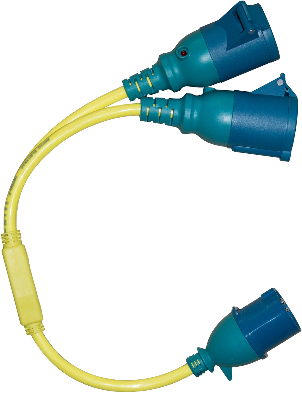 16A/250V Shore Power Splitter Cord with CEE and 2xCEE Connectors - Perfect for RV, Boat, and Marine Power Distribution