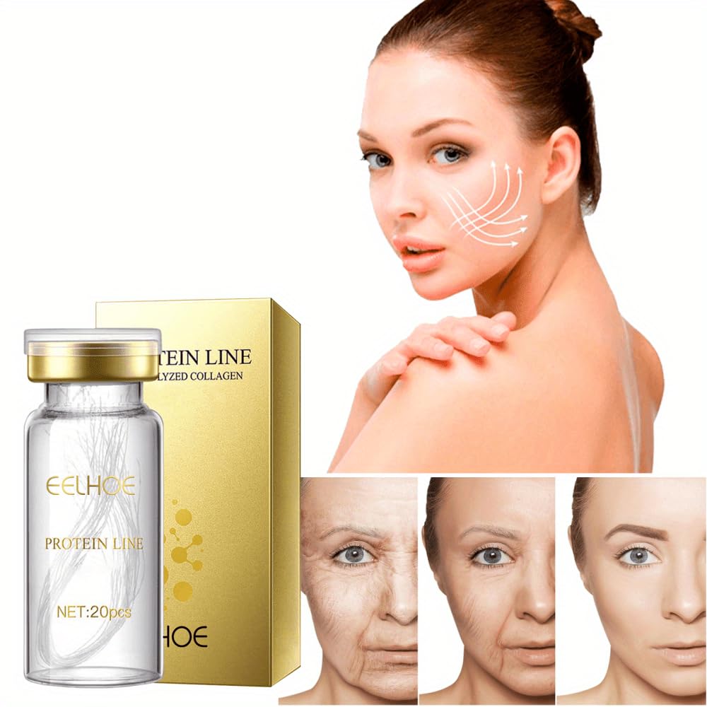 4PCS Instalift Protein Thread Lifting Set for Face Lift - Soluble Nano Gold Essence & Absorbable Collagen - Anti-Aging Facial Treatment for Women - Perfect Birthday & Christmas Gift for Wrinkles Reduction & Skin Tightening (Home Spa & Special Occasion Use)